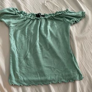 Teal crop top